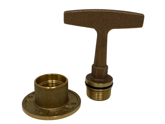 Hull Drain Plug T Handle 3/4" with O-ring seal