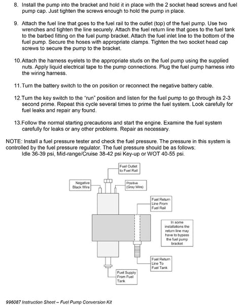 Indmar 556014 Fuel Pump Conversion Kit to Pierburg