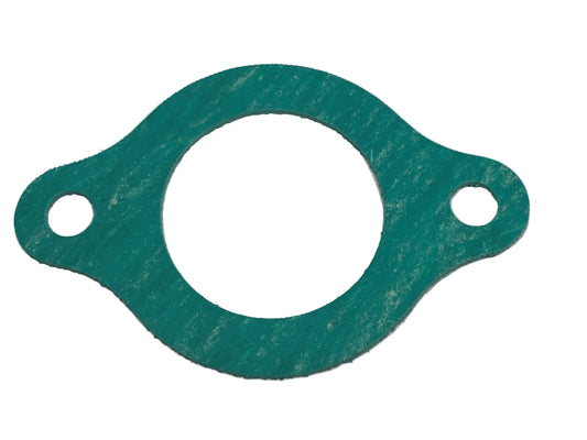 A green, circular 2 bolt gasket for an Indmar thermostat.