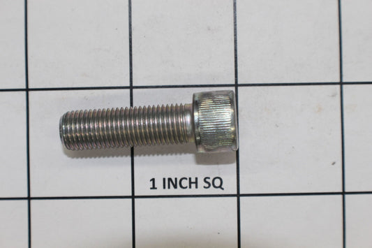 A 1-inch square-threaded metal bolt for Johnson Impeller pump, placed on a grid background with the label '1 inch S.Q.'