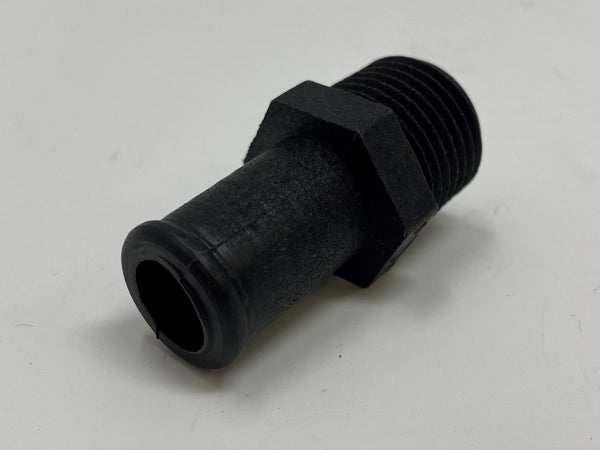 Indmar Exhaust Fitting Nylon Straight 1/2" NPT x 5/8" Barb