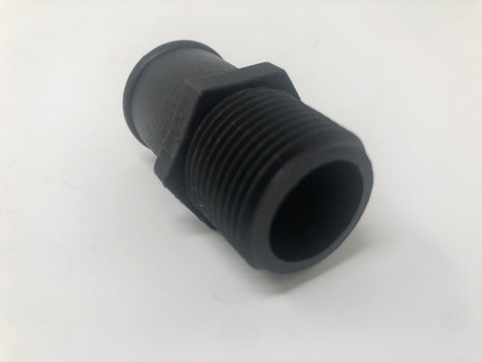 Indmar Exhaust Fitting Nylon Straight 3/4" NPT x 1" Barb