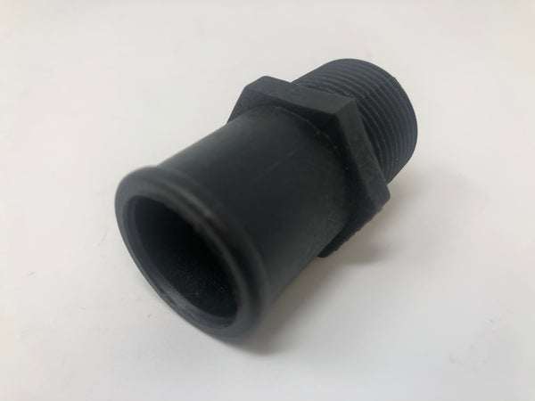 Indmar Exhaust Fitting Nylon Straight 3/4" NPT x 1" Barb