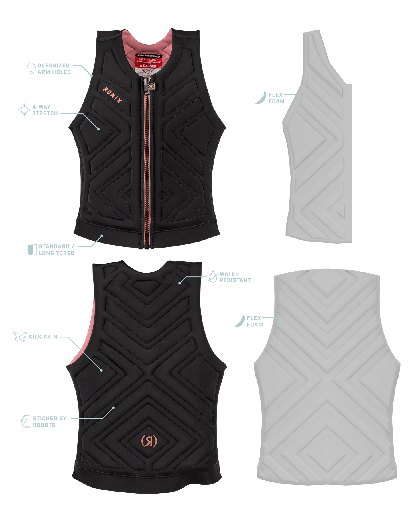 Ronix Moon Stone Women's Impact Vest Rose Gold 2025