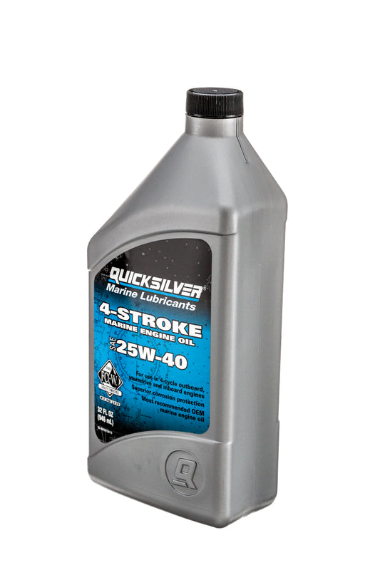 Quicksilver 25W-40 4-Stroke Marine Engine Oil - 8M0078619