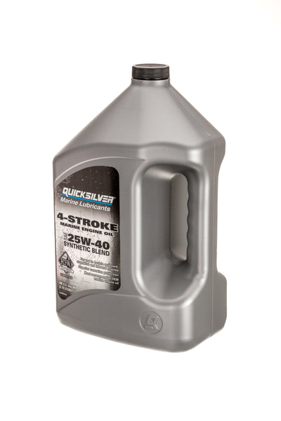 Quicksilver 25W-40 Synthetic Blend Marine  Engine Oil - Gallon