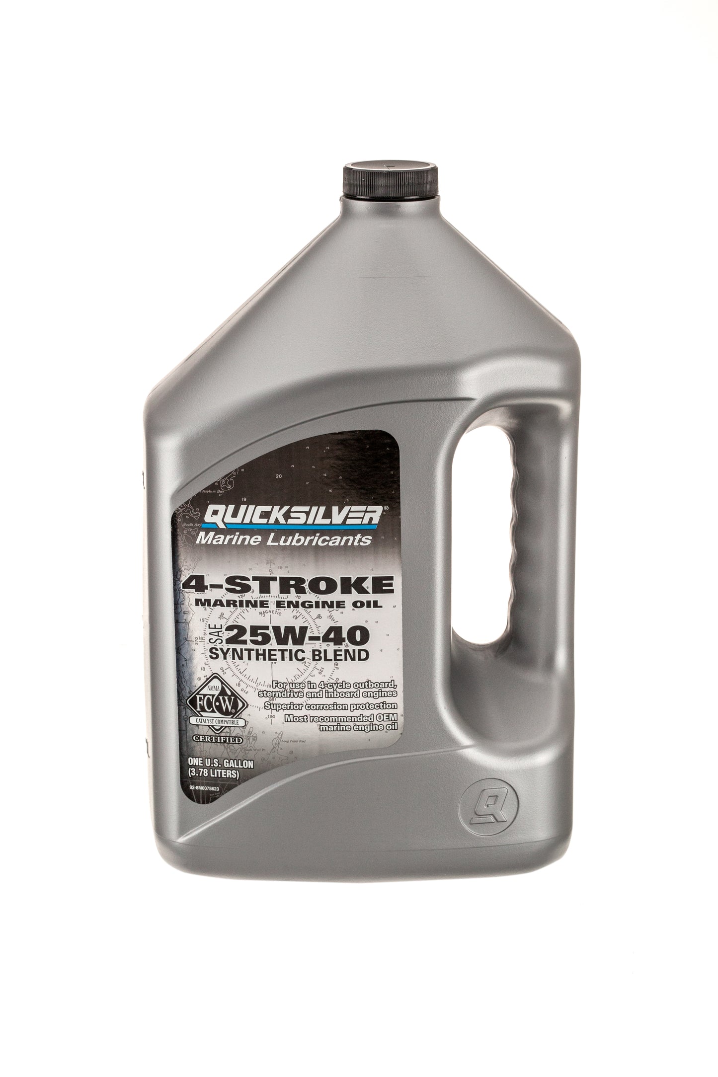 Quicksilver 25W-40 Synthetic Blend Marine Engine Oil - Gallon