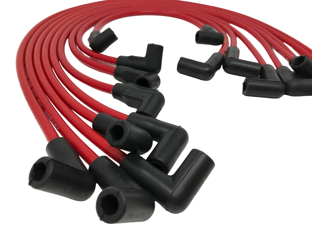 Close up image of indmar delco ignition spark plug wire set