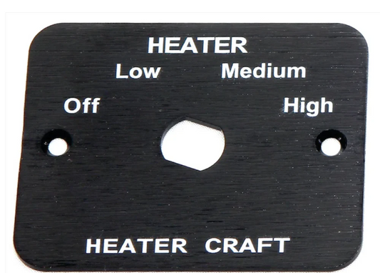 Heatercraft Switch Back Plate