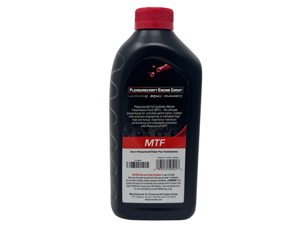 Bottle of MTF (Multifunctional Transmission Fluid) on a white background