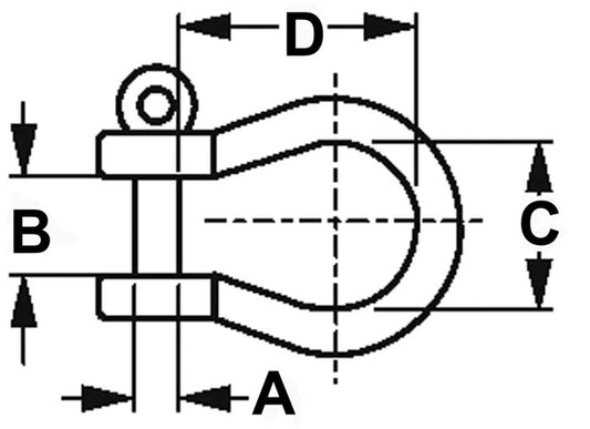 Sea-Dog Anchor Shackle 5/16" SS