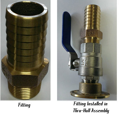 Brass 3/4" NPT Hose Barb Ballast Fitting