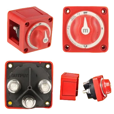 Blue Sea Systems 6007 red m-Series 4-position 300 amp marine battery selector switch