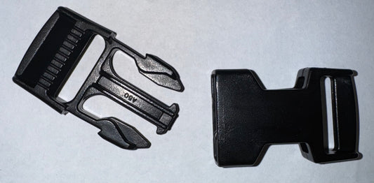 Canvas Buckle Slide 1" Black EA