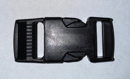 Canvas Buckle Slide 1" Black EA