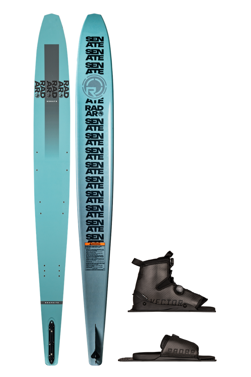 Radar Senate Graphite w/ Vector BOA - Slalom Waterski Package 2026