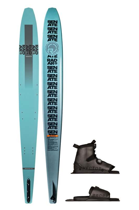 Radar Senate Graphite w/ Vector BOA - Slalom Waterski Package 2026