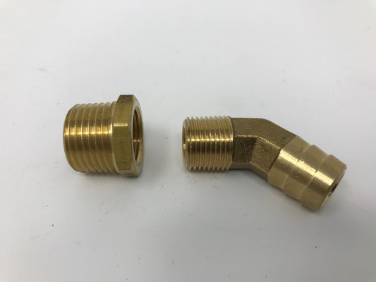 Heater Craft 45 Degree Brass Water Hose Engine Block Fitting