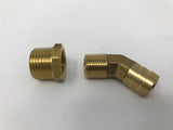 Heater Craft 45 Degree Brass Water Hose Engine Block Fitting