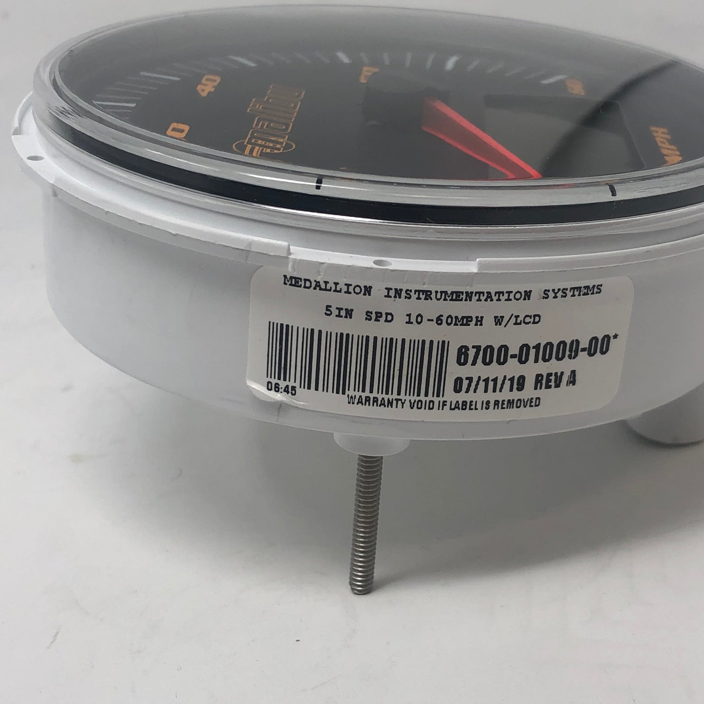 Malibu Boats Speedometer Gauge with LCD Black & Amber