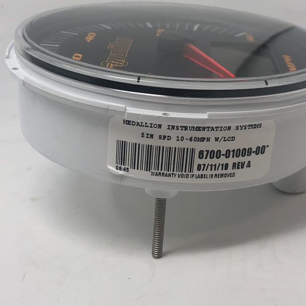Malibu Boats Speedometer Gauge with LCD Black & Amber