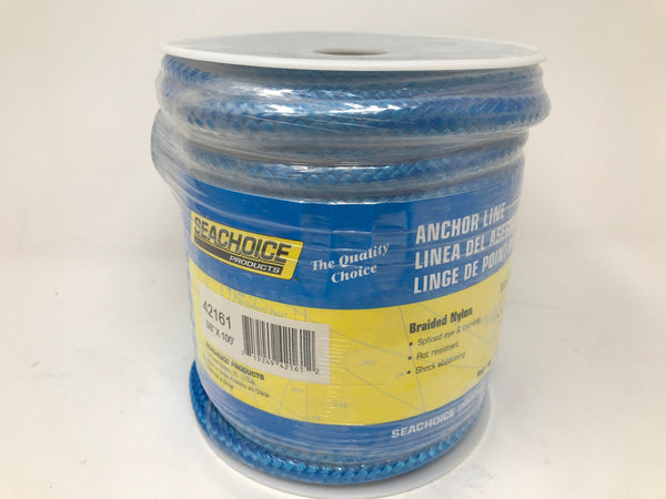 Seachoice Anchor Line Kit 3/8 x 100ft Braided Nylon Rope