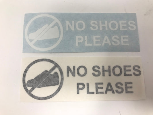 No Shoes Diecut Boat Sticker