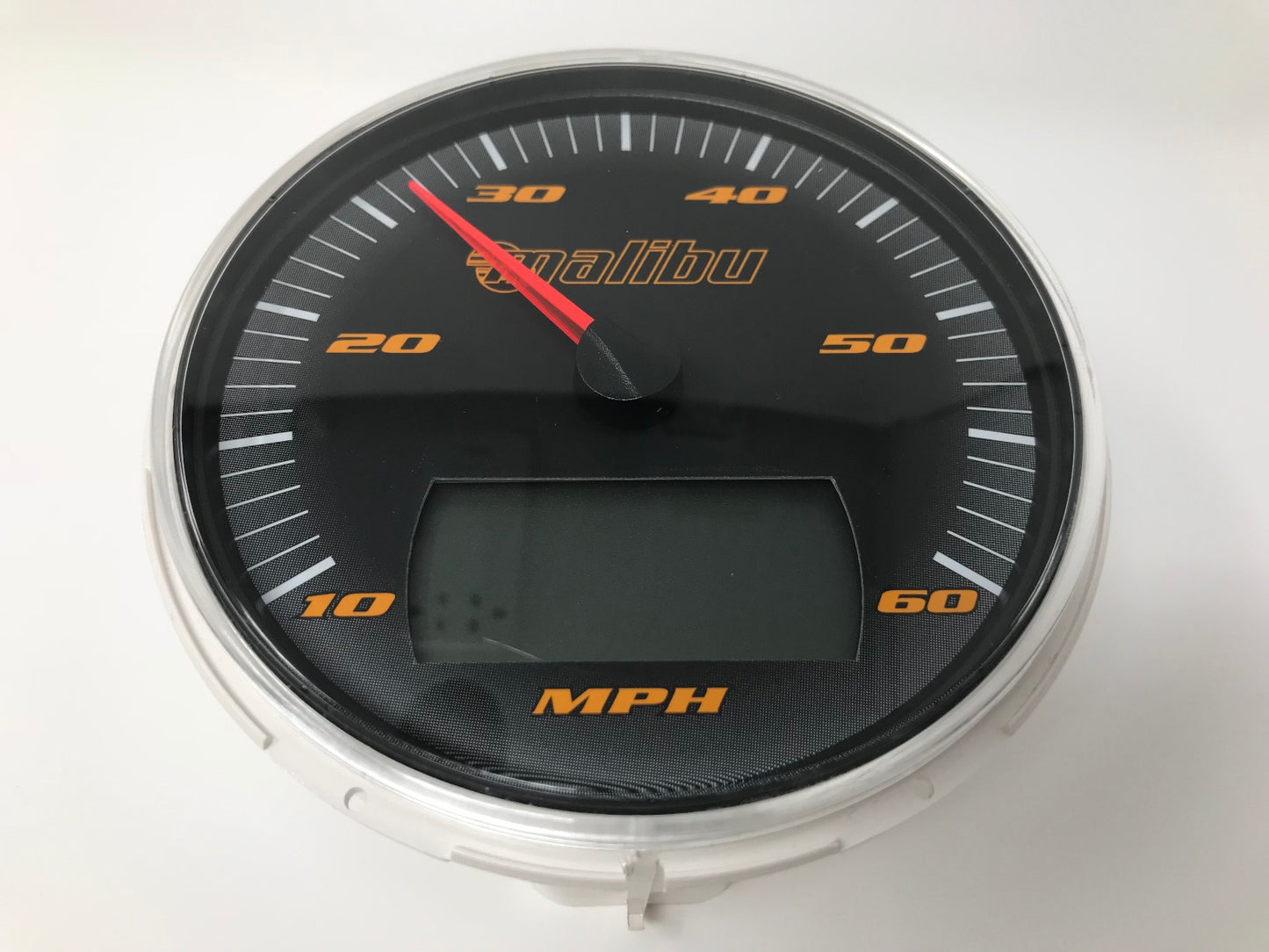 Malibu Boats Speedometer Gauge Black & Amber