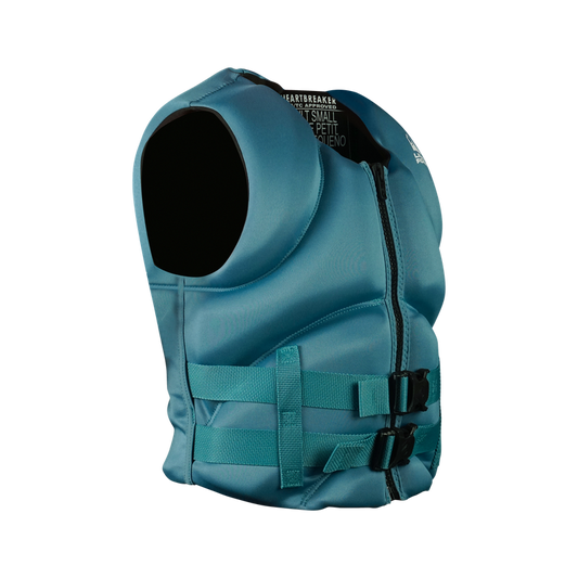 Front view of Liquid Force Heartbreaker women's Coast Guard Approved life jacket