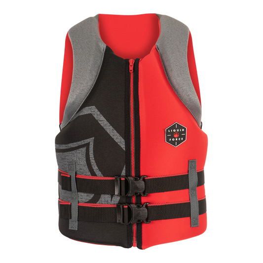 Liquid Force Hinge CGA Life Vest 2026 Coast Guard Approved wakeboard life jacket in red