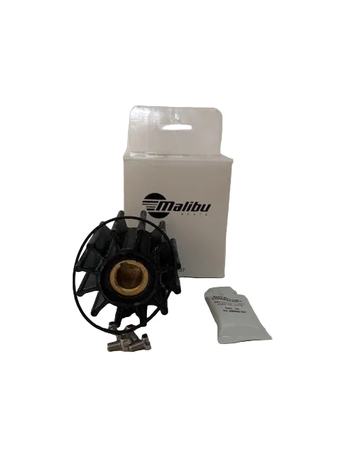 Malibu Axis Sherwood raw water pump impeller kit E100090 for 2018 to mid-2021 M5 and M6 engines with 12 blade impeller and installation hardware