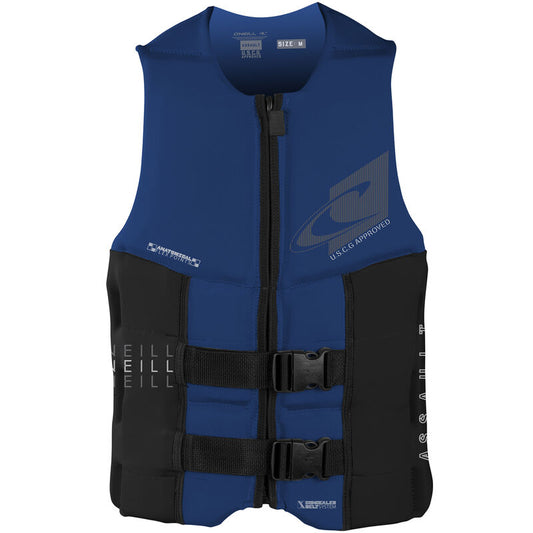 O'Neill Assault CGA Type III life vest for wakeboarding and wakesurfing in blue