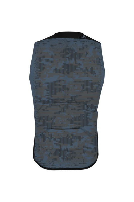 Back view of O'Neill Nomad impact vest with long-cut torso coverage