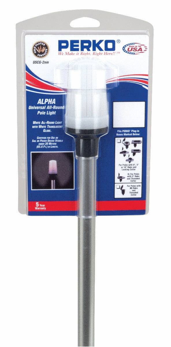 Perko Alpha Series Universal All-Around Navigation Anchor Light 48"
