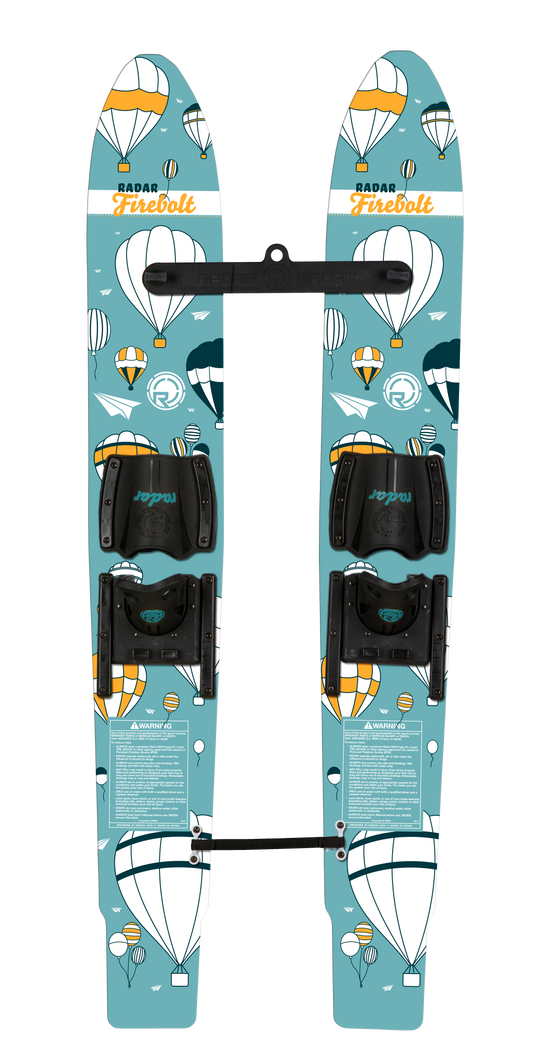 2027 Radar Firebolt 46-inch kids combo water skis with adjustable bindings