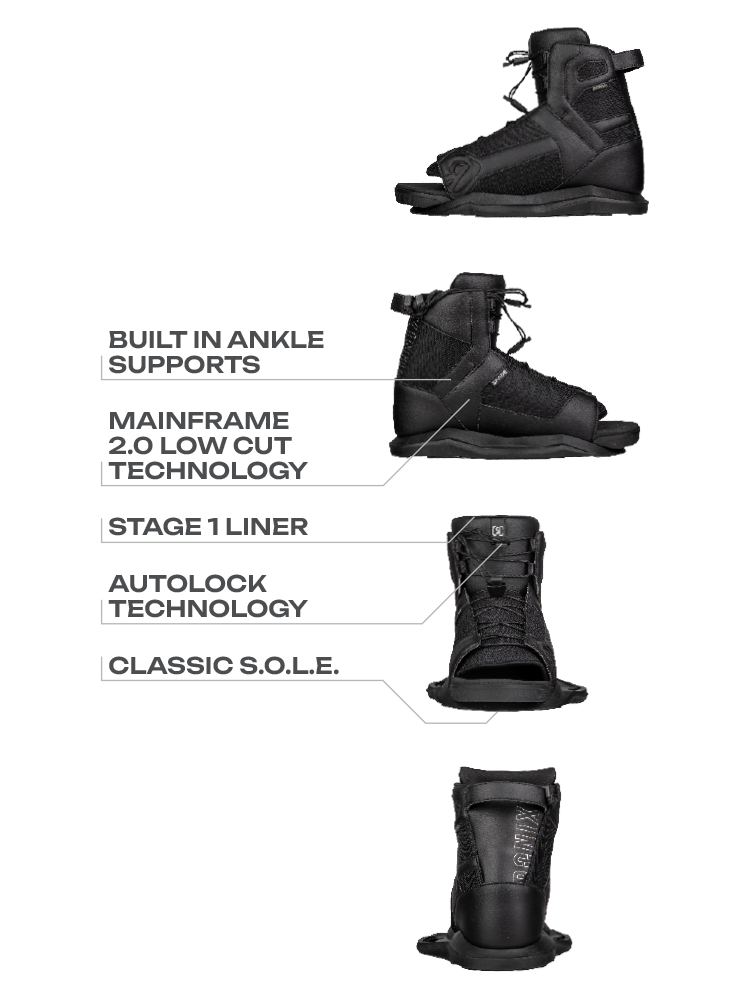 2026 Ronix Divide wakeboard boots with AutoLock lacing