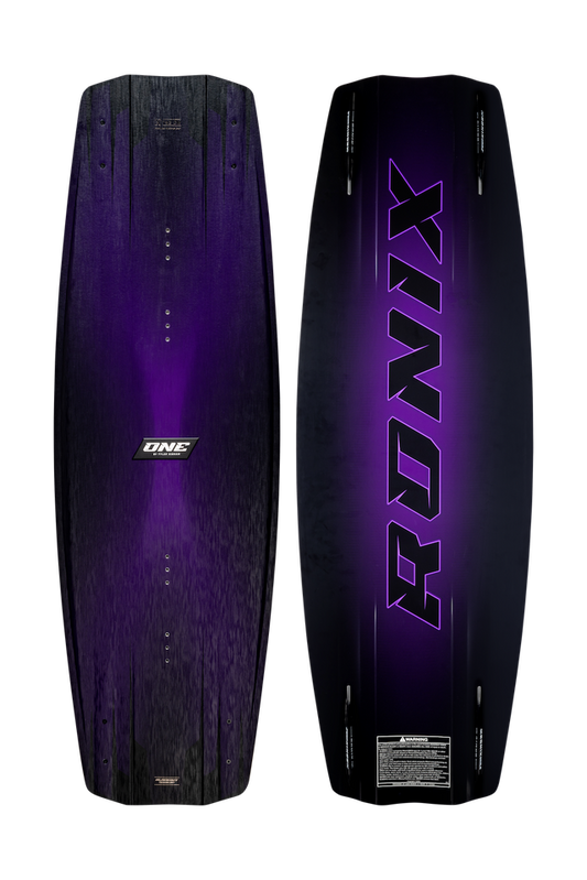 2026 Ronix One Blackout boat wakeboard with 3-stage rocker
