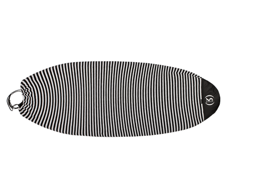 Ronix Round Nose Surf Sock with black and white stripes