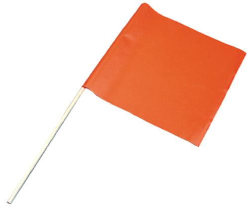 SeaChoice Standard orange rider down flag with 24-inch PVC pole