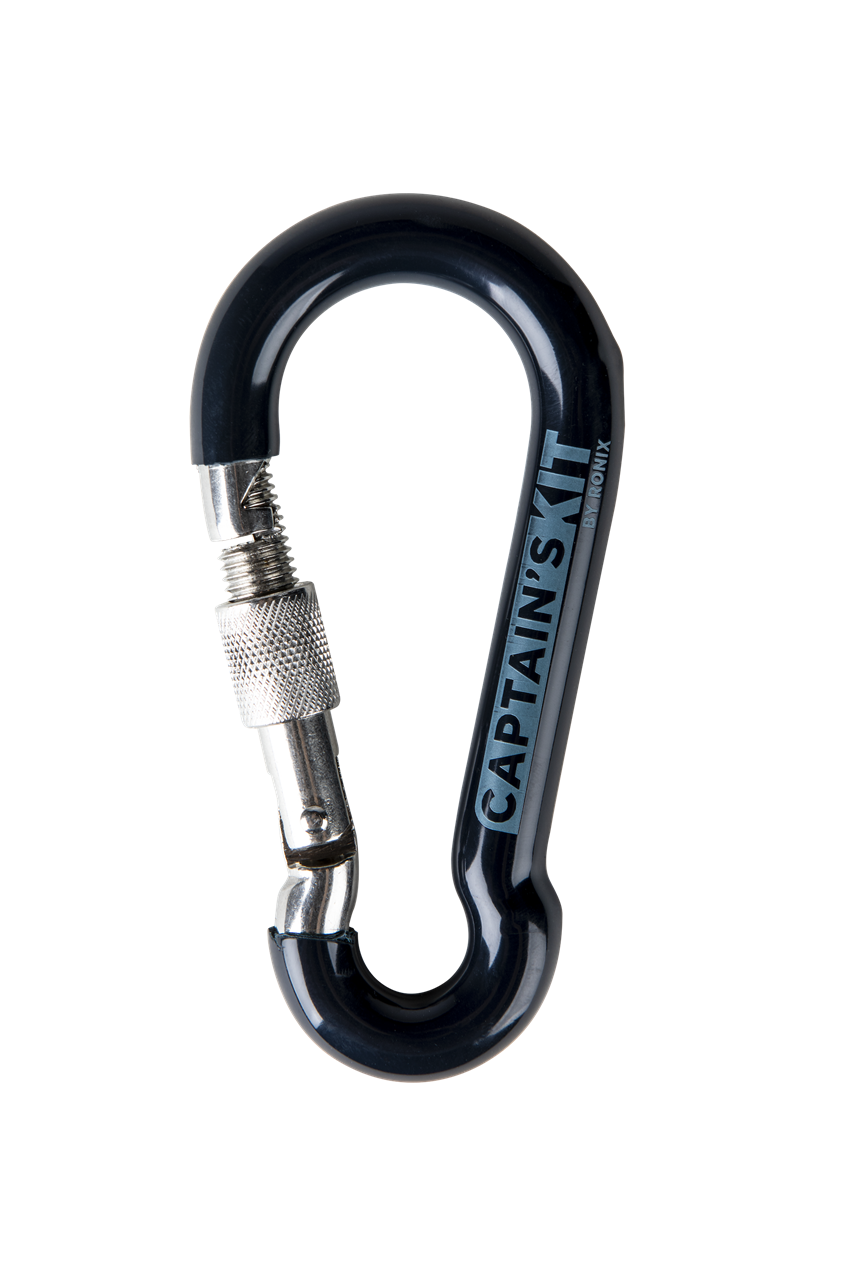 Ronix Captain's Kit Vinyl Dipped Locking Carabiner Stainless Steel 11mm 2023