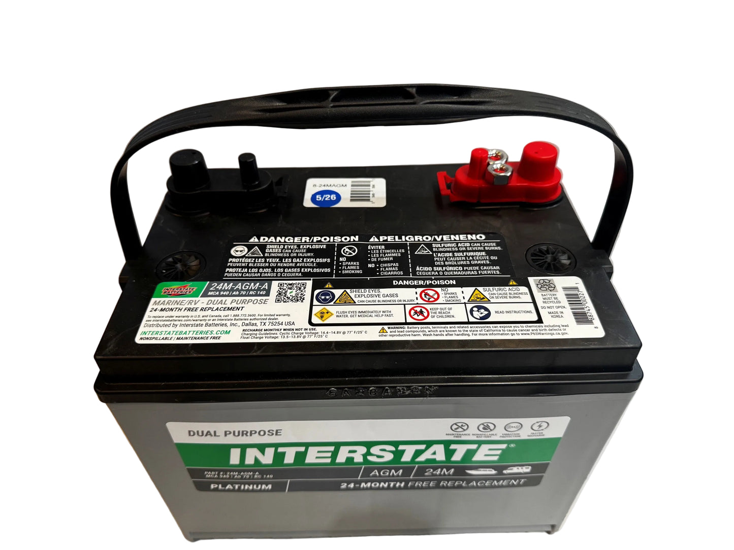 Interstate Battery 24M AGM Dual Purpose Marine RV