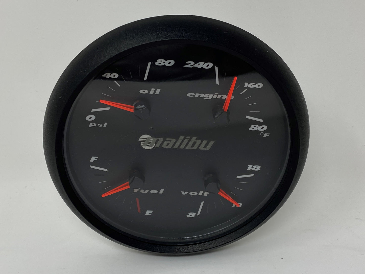 Malibu Boats Cluster Gauge 5" Black and White