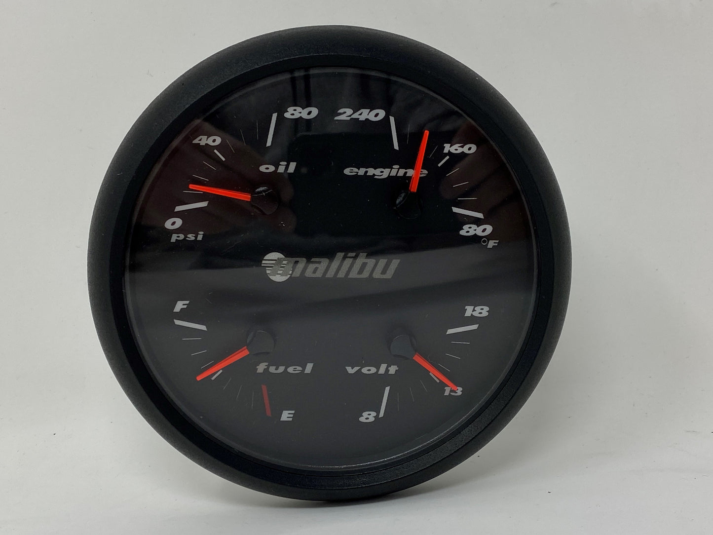 Malibu Boats Cluster Gauge 5" Black and White