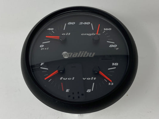 Malibu Boats Cluster Gauge 5" Black and White