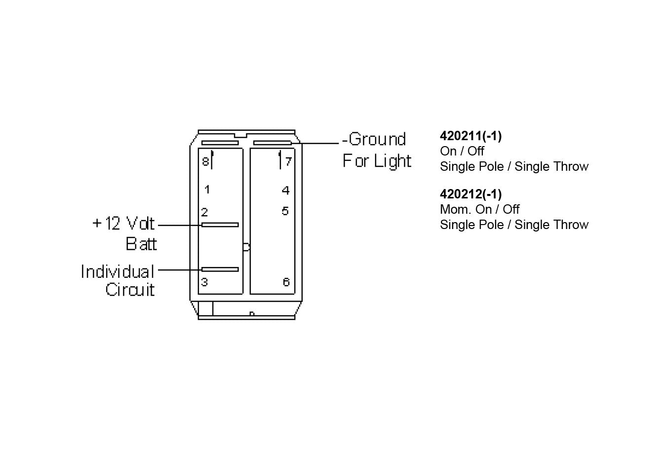 Switch Contura Illuminated Malibu On-Off