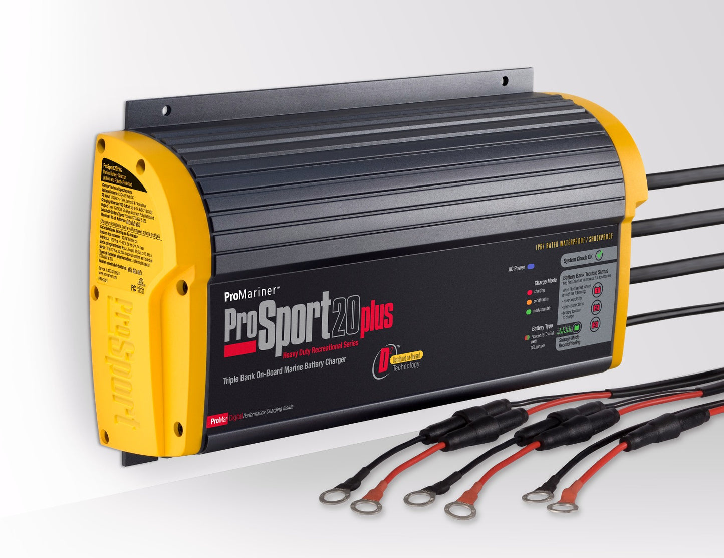 Promariner ProSport 20+ Amp Gen3 On-Board Three Bank Battery Charger