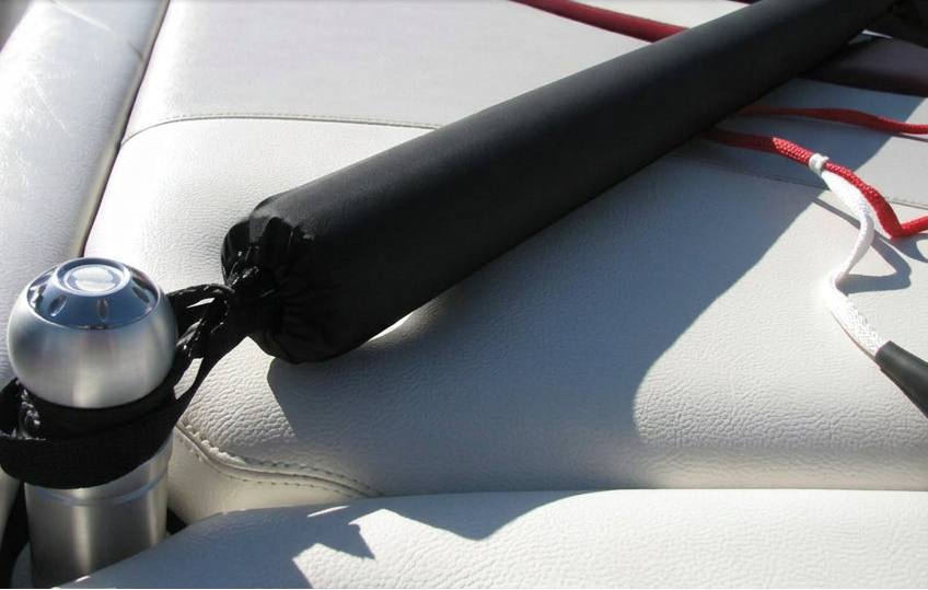 48-inch black wakeboard shock tube and boat rope protector