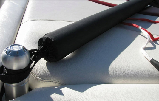 48-inch black wakeboard shock tube and boat rope protector