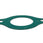 side view of a green gasket for  thermostat 2 bolt