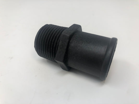 Indmar Exhaust Fitting Nylon Straight 3/4" NPT x 1" Barb